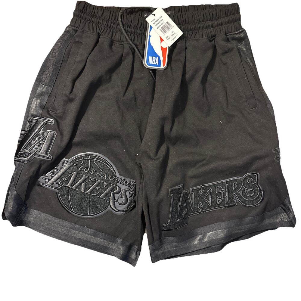Pro Standard Men's Los Angeles Lakers Black Logo Pro Team Shorts Size XL
